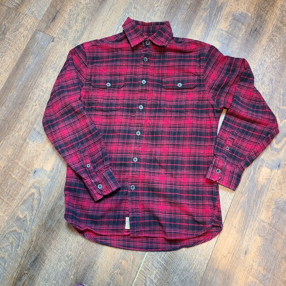 Jachs red plaid Flannel button down shirt